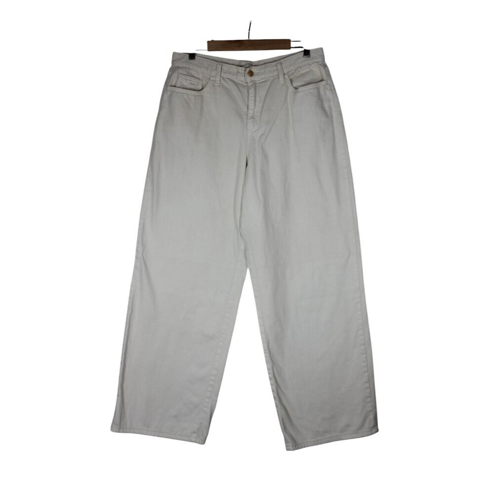 Universal Thread women's‎ cream high rise relaxed wide leg jeans 12R
